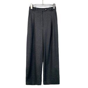 Hermès Womens Dark Grey Wool & Cashmere Blend Straight-Leg Pants Size 36 XS
